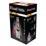 Blender Russell Hobbs Mix & Go Steel 23470-56, 300 W, 2 sticle 0.6 l, Inox/Negru