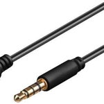 Cablu prelungitor audio 4 pini jack 3,5mm tata la jack 3,5mm stereo mama, 1m