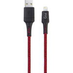 Cablu de date Goui, USB - tip Lightning, Tough G-LC15-8PINR, 1.5m, Rosu