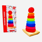 Joc de îndemânare RAINBOW TOWER 20cm, 3+, 