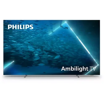 Televizor OLED Philips 55OLED707/12, 55 inchi (139 cm), Smart, Android, 4K Ultra HD 100 Hz, Clasa G, Negru, Philips