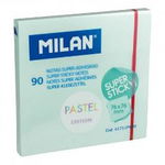 Bloc notes adeziv 76x76 mm, albastru pal pastel Milan, Adaconi