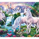 Puzzle Schmidt - Magnificent Unicorns, 60 piese, contine bentita (56331), Schmidt