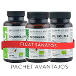 FICAT Sanatos, pachet promotional (Chlorella + Curcuma + Moringa), BIO, RAW, VEGAN, Republica BIO