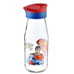 Sticla apa cu capac pentru copii, model Superman, 19 cm, Pufo