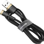 Cablu de Date USB la Lightning 1.5A, 2m Baseus Cafule (CALKLF-CV1) Gold Negru