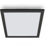 Panou LED WiZ Panel SQ, Wi-Fi, control vocal, 12W, 1000 lm, lumina alba (2700-6500K), IP20, 30cm, Negru, WIZ