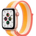 Smartwatch Apple Watch SE V2 Cellular, Retina LTPO OLED Capacitive touchscreen 1.57", Bluetooth, Wi-Fi, Bratara Sport Loop 40mm, Carcasa Aluminiu, Rezistent la apa (Portocaliu)