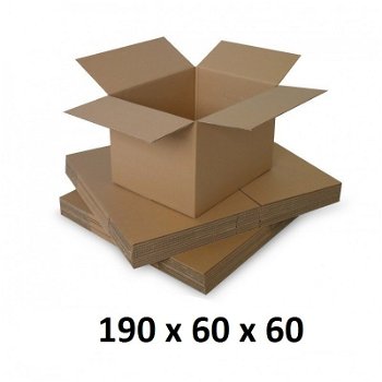 Cutie carton 190x60x60, natur, 3 straturi CO3, 420 g/mp, 