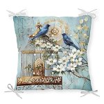 Pernă pentru scaun Minimalist Cushion Covers Blue Birds, 40 x 40 cm