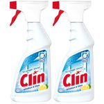 Pachet solutie de curatat geamuri CLIN Lemon Pistol, 2 x 500ml