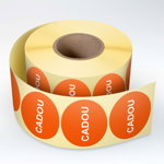 Rola etichete autoadezive personalizate "Cadou", diametru 40 mm, 1000 buc/rola