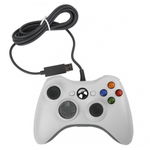 Controler pentru Xbox 360 / PC si PS3, Cu fir, Vibartii, Dublu-soc, Ergonomic, Alb, KlaussTech