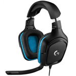 Logitech G432 Wired Gaming Headset, 7.1 Surround Sound, DTS Headphone:X 2.0, 50 mm Audio Drivers, USB and 3.5 mm Audio Jack, Flip-to-Mute Mic, Lightweight, PC/Mac/Xbox One/PS4/Nintendo Switch - Black