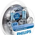 Set 2 becuri auto Philips H4 White Vision Ultra 4200K 12V 60/55W, PHILIPS