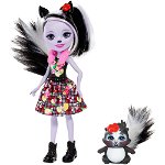 Papusa Enchantimals by Mattel Sage Skunk cu figurina, Enchantimals