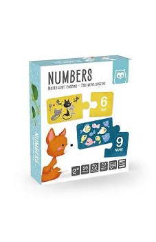 Puzzle Eurekakids Montessori - Învatam numerele, 20 piese