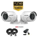 Kit complet supraveghere video Hikvision 2 camere 1080P, IR 20M, HDD 250GB, HIKVISIONKIT