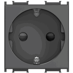 Priza simpla CP Modul, 2m negru, TEM