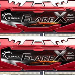 Memorie G.SKILL Flare X Red (for AMD) 16GB DDR4 2400 MHz CL15 1.2v Dual Channel Kit