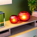 EILEEN, Vaza, Suport tea lights, rosu mat, h.9, d.11 cm, FINK