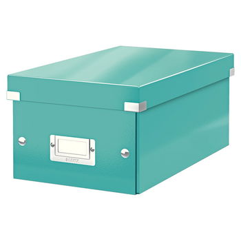 Cutie de depozitare din carton cu capac turcoaz Click&Store - Leitz, Leitz