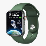 Smartwatch Techstar® HW18, Ecran Touch HD 1.6 inch, Bluetooth 5.2, Senzor Tensiune, Puls, Oximetru, 2 Bratari, Silicon și Textil, Verde, Techstar