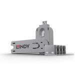 Accesoriu de calculator lindy USB port lock (blocker) alb, 4 buc (cu cheie) (40454), Lindy
