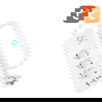 Prelungitor Smart Gosund P1 Plus, 15 W, 3 A, WiFi, control aplicatie, control vocal, functie programare & cronometru, control consum