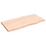 vidaXL Blat masă, 100x50x(2-4) cm, maro, lemn tratat contur organic, vidaXL
