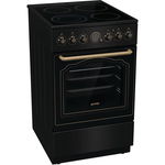 Gorenje Aragaz GORENJE GECS5B70CLB, 4 arzatoare, Electric, L 50 cm, Grill, Negru, Gorenje