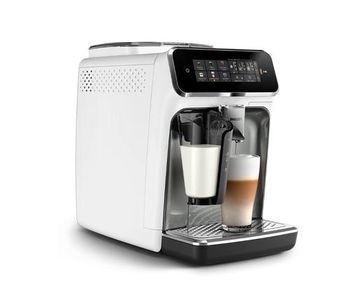 Espressor automat Philips Seria 3300 LatteGo EP3343/70, 1.8 l, 1500 W, 15 bar, 12 Setari macinare, 3 Intensitati aroma Alb