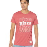 Imbracaminte Barbati The Original Retro Brand Vintage Heather Pizza Pizza Short Sleeve Tee Dark Red