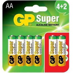 Baterie GP Batteries, Super Alcalina AA (LR6) 1.5V alcalina, blister 4 buc. "GP15A-2UE4" "GPPCA15AS015" - 53874 (include TV 0.32lei)