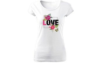 Tricou de dama ALB Love Flower COD TD014, Zoom Fashion