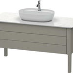 Dulap baza Duravit Luv 1338x570mm cu doua sertare fara blat taupe satinat mat lacuit, Duravit