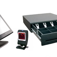 Pachet POS Second Hand POSIFLEX XT-3815, 15 Inch 1024 x 768 LCD TouchScreen, Intel Celeron J1900 2.00GHz, 8GB DDR3, 128GB SSD + Scanner Honeywell 7580g + Sertar Posiflex  CR-4015B + Bonus MiniDisplay PD-2000 Pole Display, Posiflex