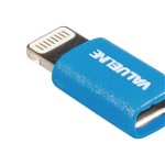 Adaptor iPhone Lightning tata - micro USB mama albastru Valueline, Valueline