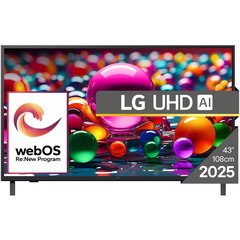 Televizor LG 43UA74003LB.AEU, 43 inch, UHD 4K, Negru