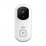 Sonerie inteligenta cu camera video iHunt Smart Doorbell WIFI, FullHD, 1920x1080p, mod noapte, Alb, iHunt