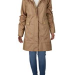Imbracaminte Femei COLE HAAN SIGNATURE Back Bow Packable Hooded Raincoat Champagne