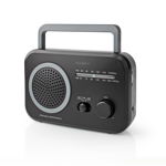 Radio FM   AM Nedis, 1.8W, gri   negru