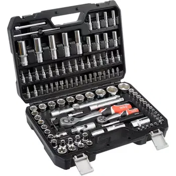 Trusa chei tubulare si antrenor profesionala Yato, 1/4"-1/2", 108buc
