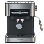 Espressor semi-automat Heinner HEM-B2016SA, 850 W, 20 bar, 20 bar, rezervor apa detasabil 1.6 l, optiuni presetate pentru 1 sau 2 cesti, filtru din inox, plita pentru mentinere cafea calda, decoaratii