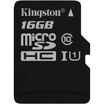 Card memorie MICROSDHC 16GB CL10 UHS-I SDCS/16GBSP, KINGSTON