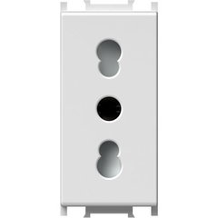 Modul Priza st. italian 1M 16A ST IP20 alb, TEM Modul TEM-VM30PW-B, TEM