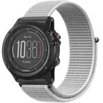 Curea ceas Smartwatch Garmin Fenix 7X / 6X / 5X Plus / 5X / 3 HR / 3, 26 mm iUni Soft Nylon Sport, White Gray