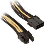 Cablu È™i adaptor pentru PC SilverStone Adapter PCI 8-Pin na PCIe 6+2-Pin - 250mm - czarno zÅ‚oty (SST-PP07-PCIBG), SilverStone