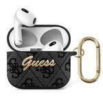 Husă de protecție Guess Script Metal Collection pentru AirPods 3 GUA34GSMK negru, Guess