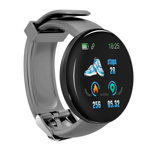 Ceas Smartwatch Techstar® D18, 1.3inch OLED, Bluetooth 4.0, Monitorizare Tensiune, Puls, Oxigenarea Sangelui, Waterproof IP65, Gri